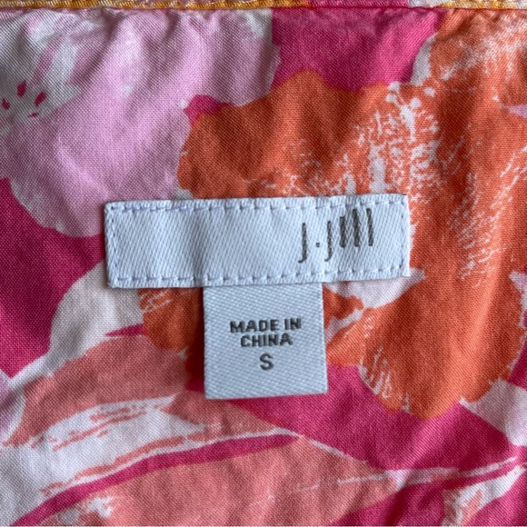 •J.Jill• Sleeveless Tropical Floral Button Down Blouse - Size Small - Picture 2 of 9